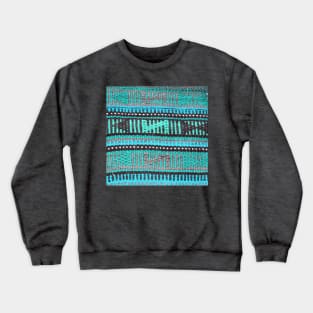 aqua blue green abstract minimal minimalistic stylish modern texture antique carpet photo, For custom orders please DM me. Crewneck Sweatshirt